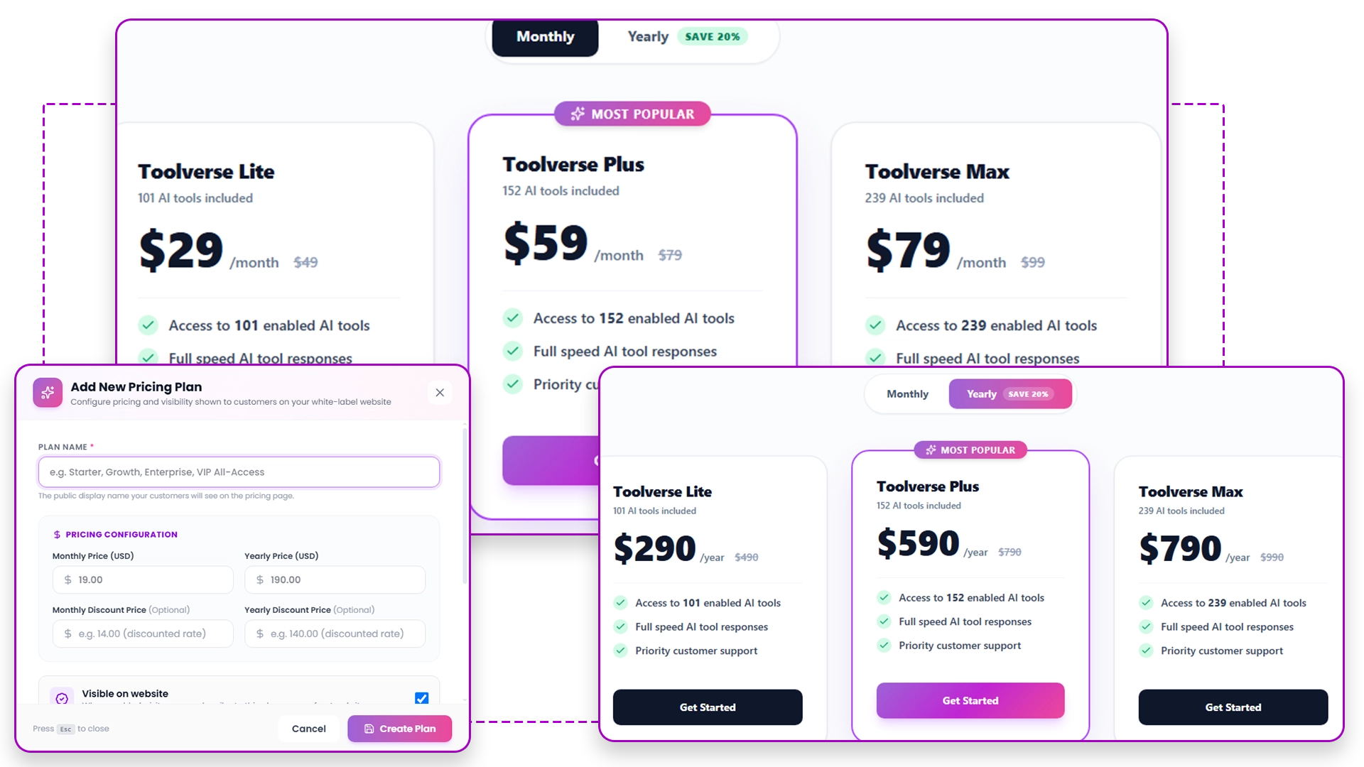 Subscription plan builder